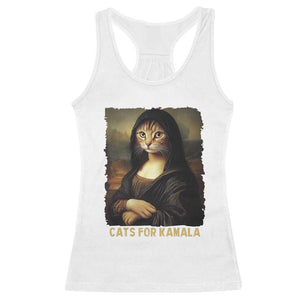 Funny Harris Cat Racerback Tank Top Cats Mona Lisa Vintage TS09 White Print Your Wear