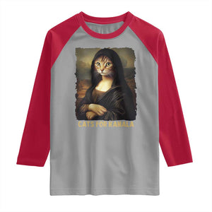 Funny Harris Cat Raglan Shirt Cats Mona Lisa Vintage TS09 Sport Gray Red Print Your Wear