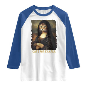 Funny Harris Cat Raglan Shirt Cats Mona Lisa Vintage TS09 White Royal Print Your Wear