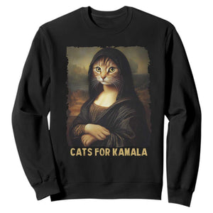 Funny Harris Cat Sweatshirt Cats Mona Lisa Vintage TS09 Black Print Your Wear