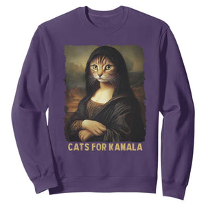 Funny Harris Cat Sweatshirt Cats Mona Lisa Vintage TS09 Purple Print Your Wear