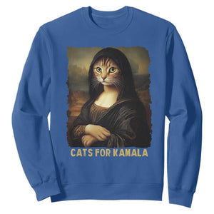 Funny Harris Cat Sweatshirt Cats Mona Lisa Vintage TS09 Royal Blue Print Your Wear