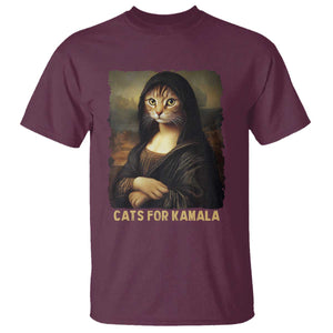 Funny Harris Cat T Shirt Cats Mona Lisa Vintage TS09 Maroon Print Your Wear