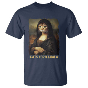 Funny Harris Cat T Shirt Cats Mona Lisa Vintage TS09 Navy Print Your Wear