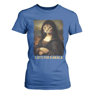 Funny Harris Cat T Shirt For Women Cats Mona Lisa Vintage TS09 Royal Blue Print Your Wear