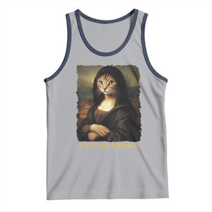 Funny Harris Cat Tank Top Cats Mona Lisa Vintage TS09 Athletic Heather Navy Print Your Wear