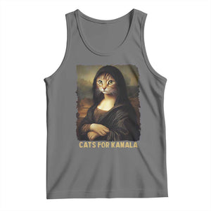 Funny Harris Cat Tank Top Cats Mona Lisa Vintage TS09 Black Heather Print Your Wear