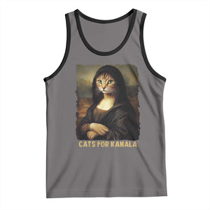 Funny Harris Cat Tank Top Cats Mona Lisa Vintage TS09 Deep Heather Black Print Your Wear