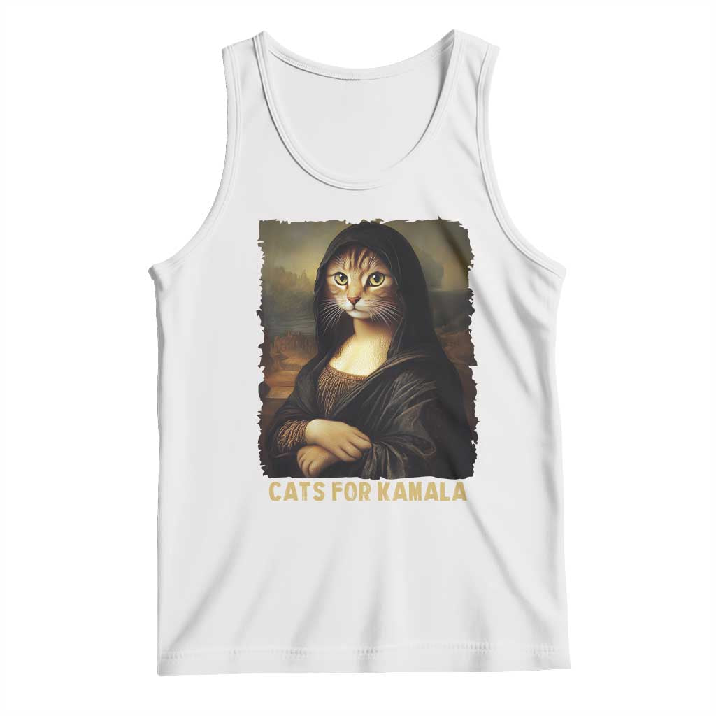 Funny Harris Cat Tank Top Cats Mona Lisa Vintage TS09 White Print Your Wear
