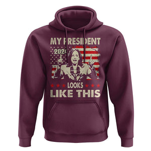 Harris 2024 Hoodie My President Looks Like This TS09 Maroon Print Your Wear