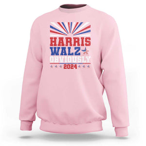 Harris Walz Obviously Sweatshirt US President Election 2024 TS09 Light Pink Print Your Wear