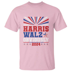 Harris Walz Obviously T Shirt US President Election 2024 TS09 Light Pink Print Your Wear