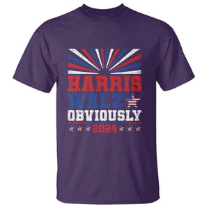 Harris Walz Obviously T Shirt US President Election 2024 TS09 Purple Print Your Wear