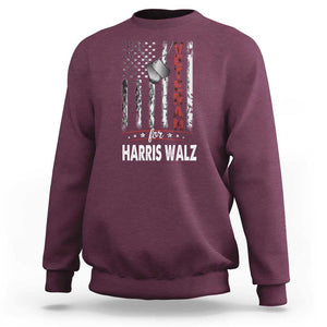 Veteran For Kamala Sweatshirt American Flag Harris Support President 2024 TS09 Maroon Print Your Wear