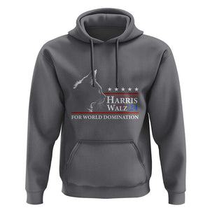 Harris Walz 2024 Hoodie For World Domination US President TS09 Charcoal Print Your Wear