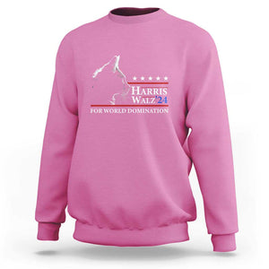 Harris Walz 2024 Sweatshirt For World Domination US President TS09 Azalea Print Your Wear