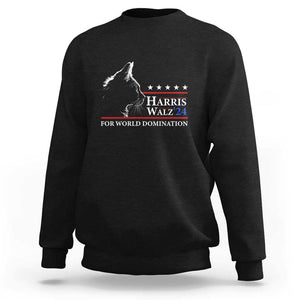 Harris Walz 2024 Sweatshirt For World Domination US President TS09 Black Print Your Wear