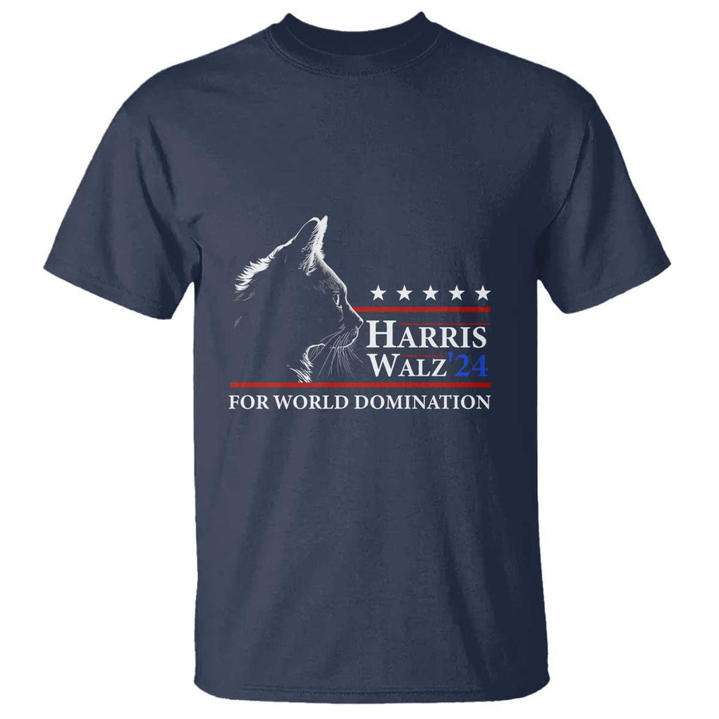 Harris Walz 2024 T Shirt For World Domination US President TS09 Navy Print Your Wear