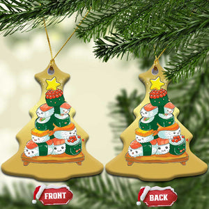Funny Sushi Christmas Tree Christmas Ornament Cute Japanese Xmas TS09 Christmas Tree Gold Print Your Wear