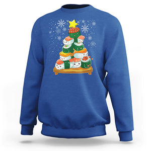 Sushi Christmas Tree Cute Japanese Xmas Sweatshirt TS09 Printyourwear