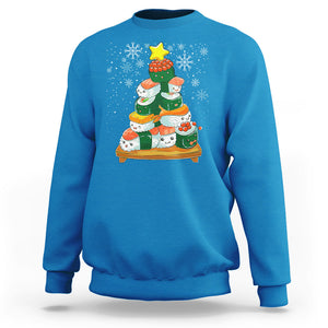 Sushi Christmas Tree Cute Japanese Xmas Sweatshirt TS09 Printyourwear