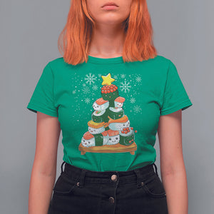 Sushi Christmas Tree Cute Japanese Xmas T Shirt For Women TS09 Printyourwear