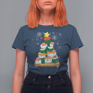 Sushi Christmas Tree Cute Japanese Xmas T Shirt For Women TS09 Printyourwear