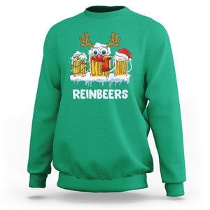 Reinbeers Christmas Reindeer Drinking Beer Sweatshirt TS09 Printyourwear