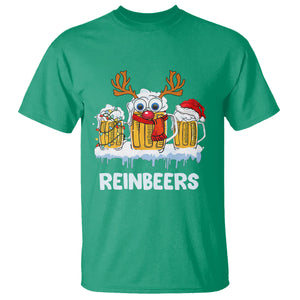 Reinbeers Christmas Reindeer Drinking Beer T Shirt TS09 Printyourwear