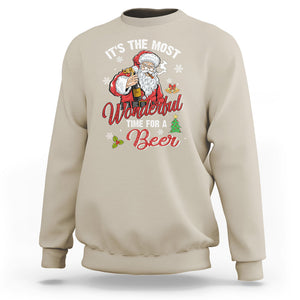 It's The Most Wonderful Time For A Beer Ugly Santa Drinking Sweatshirt TS09 Printyourwear