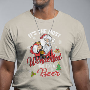 It's The Most Wonderful Time For A Beer Ugly Santa Drinking T Shirt TS09 Printyourwear