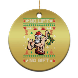 Xmas Gymer Christmas Ornament No Lift No Gift Santa Gym Coach TS09 Print Your Wear