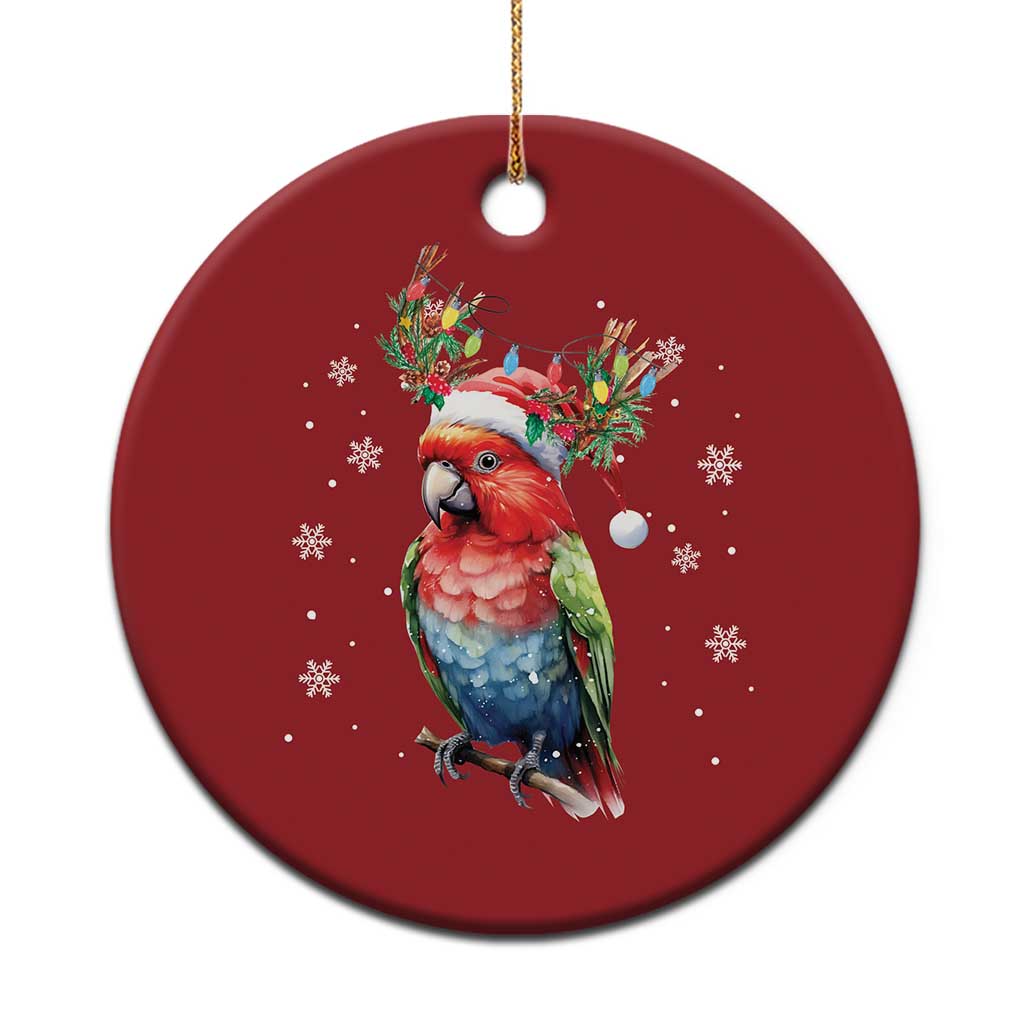 Christmas Cute Parot Reindeer Santa Hat Christmas Ornament TS09 Print Your Wear