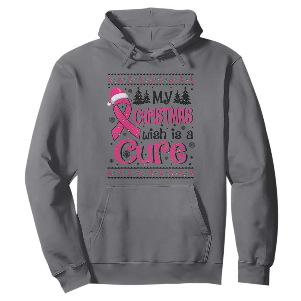 My Christmas Wish Is A Cure Breast Cancer Hoodie TS09 Charcoal Print Your Wear