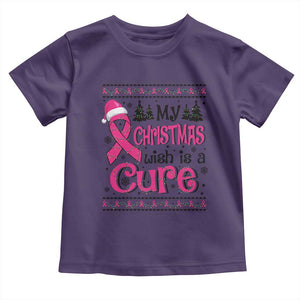 My Christmas Wish Is A Cure Breast Cancer Toddler T Shirt TS09 Purple Print Your Wear