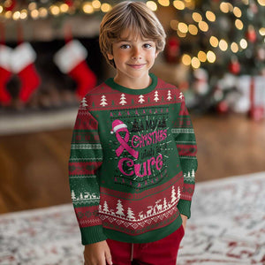 My Christmas Wish Is A Cure Breast Cancer Ugly Christmas Sweater TS09 Christmas Print Your Wear