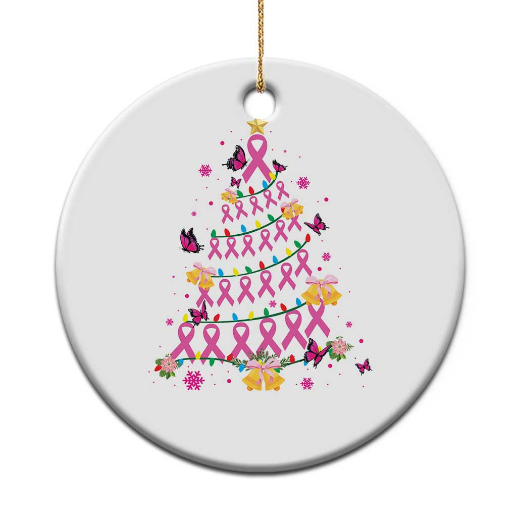 Christmas Breast Cancer Christmas Ornament Pink Ribbon Xmas Tree TS09 Print Your Wear