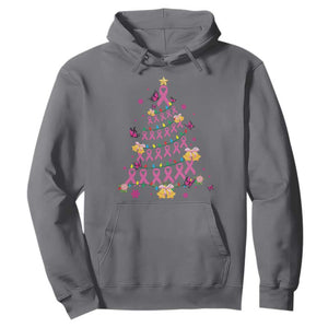 Christmas Breast Cancer Hoodie Pink Ribbon Xmas Tree TS09 Charcoal Print Your Wear