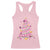 Christmas Breast Cancer Racerback Tank Top Pink Ribbon Xmas Tree TS09 Light Pink Print Your Wear