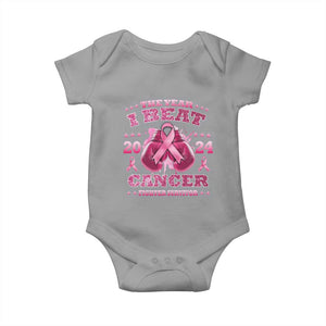 The Year I Beat Cancer Boxing Gloves Fighter Survivor Baby Onesie TS09 Sport Gray Print Your Wear