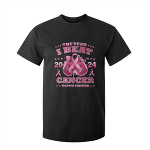 The Year I Beat Cancer Boxing Gloves Fighter Survivor T Shirt For Kid TS09 Black Print Your Wear