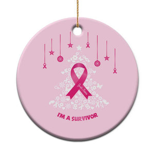 Christmas Breast Cancer Christmas Ornament I Am Warrior Pink Ribbon Christmas Tree TS09 Print Your Wear