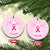 Christmas Breast Cancer Christmas Ornament I Am Warrior Pink Ribbon Christmas Tree TS09 Circle Pink Print Your Wear