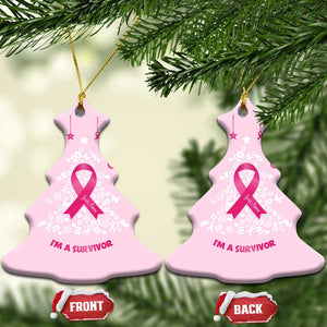 Christmas Breast Cancer Christmas Ornament I Am Warrior Pink Ribbon Christmas Tree TS09 Christmas Tree Pink Print Your Wear