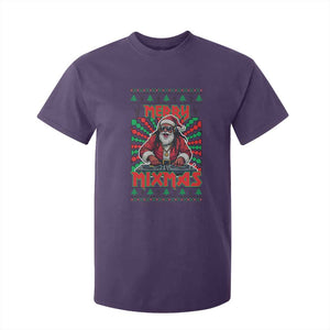 Funny Xmas Party T Shirt For Kid Merry Mixmas Santa DJ TS09 Purple Print Your Wear