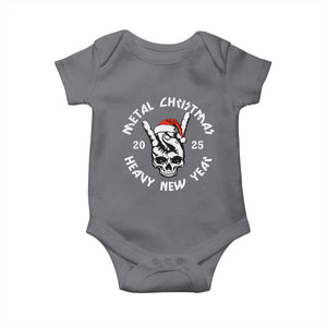 Funny Heavy Metal Baby Onesie Metal Christmas Heavy New Year Rock Hand Sign TS09 Charcoal Print Your Wear