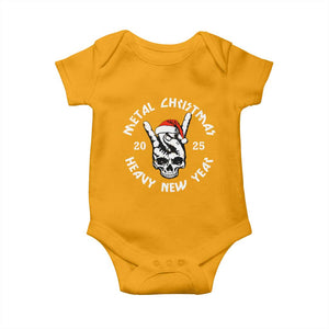 Funny Heavy Metal Baby Onesie Metal Christmas Heavy New Year Rock Hand Sign TS09 Gold Print Your Wear