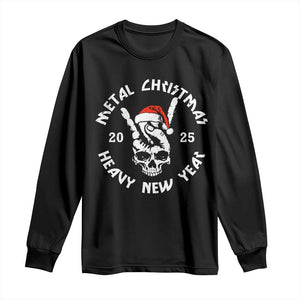 Funny Heavy Metal Long Sleeve Shirt Metal Christmas Heavy New Year Rock Hand Sign TS09 Black Print Your Wear