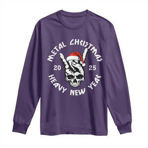 Funny Heavy Metal Long Sleeve Shirt Metal Christmas Heavy New Year Rock Hand Sign TS09 Purple Print Your Wear