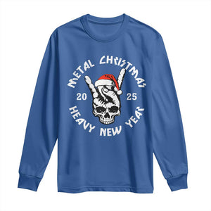 Funny Heavy Metal Long Sleeve Shirt Metal Christmas Heavy New Year Rock Hand Sign TS09 Royal Blue Print Your Wear